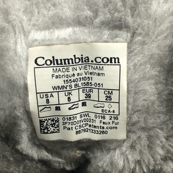 Columbia Boots Women's 8 Gray Minx II Mid Lace Omni Grip Insulated Snow Winter - Picture 6 of 9